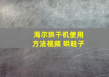 海尔烘干机使用方法视频 哄鞋子